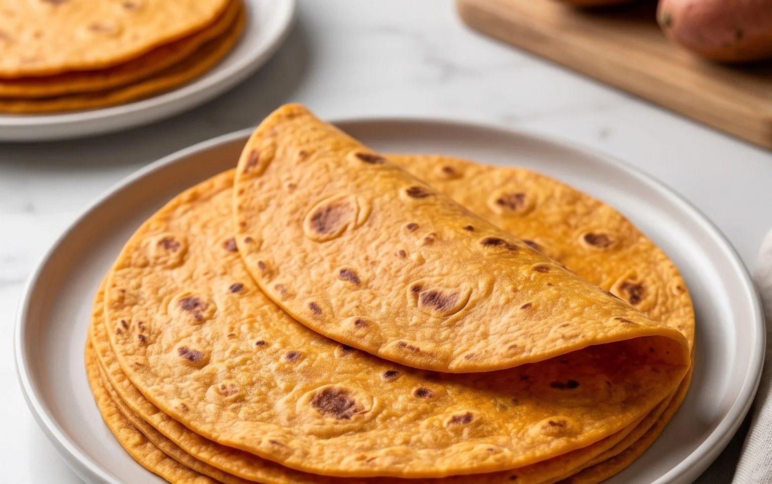 Sweet Potato Tortillas (Gluten-Free Vegan Wraps)