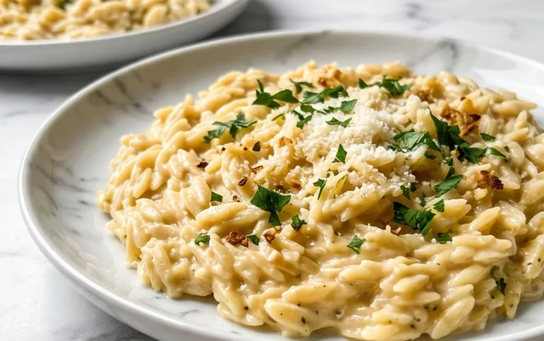 Creamy Garlic Parmesan Orzo