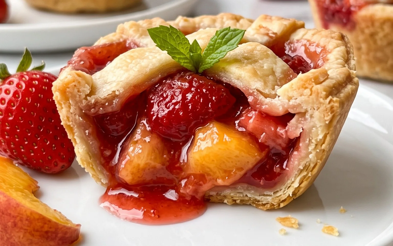 Strawberry Peach Pie Bites