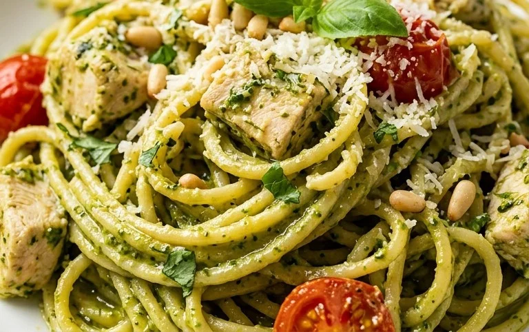 Creamy Chicken Pesto Pasta