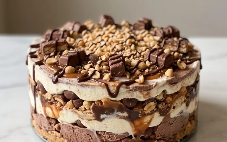 Buster Bar Ice Cream Cake