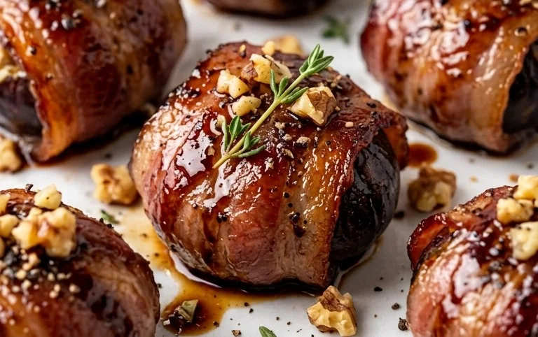 Beef Bacon Wrapped Stuffed Figs