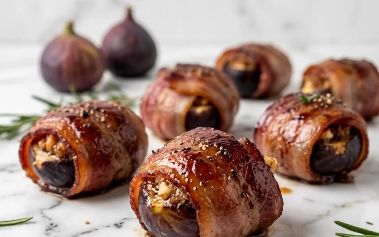 Beef Bacon Wrapped Stuffed Figs