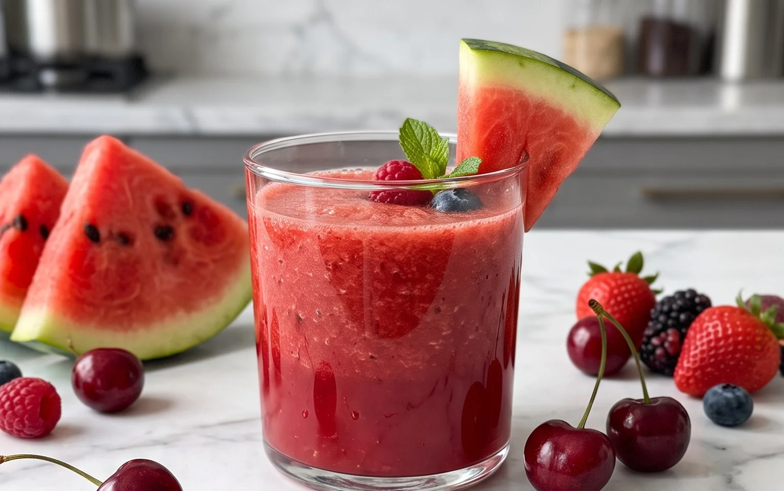 Watermelon Cherry Berry Beet Juice