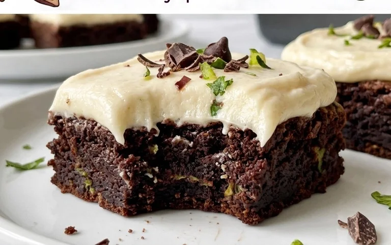 Zucchini Brownies with 1 minute Frosting!