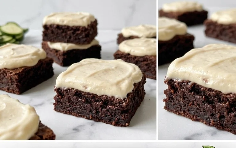 Zucchini Brownies with 1 minute Frosting!
